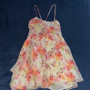 Guess Chiffon Floral Mini Dress with straps